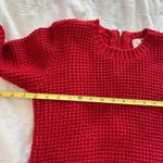 LA Hearts Fall Essential:  Red Knit Cropped Sweater Photo 5