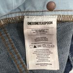 One Teaspoon  High Waist Bandits Tuscany Denim Jean Short Size 25 Festival Boho Photo 10