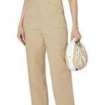 Ganni  tan ruffle pinafore jumpsuit size XS Photo 0