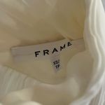 frame denim Frame Strong Shoulder Pleated Blouse Cream XS Photo 9