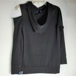 Rachel Rachel Roy Cold Shoulder Hoodie Sweatshirt Sweater Women's Size XS Black Photo 3