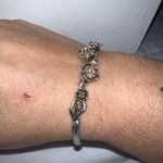 VINTAGE BEAUTIFUL GARLAND CUFF BRACELET WITH GOLD AND SOLID STERLING SILVER FLOW Photo 1