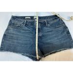 Universal Threads Universal Thread Blue Denim Jean Shorts Button Fly Cutoff Distressed Midi Sz 18 Photo 1