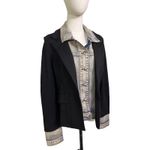 Hilary Radley Katherine Barclay NWT Mixed Media Blazer Denim Insert Jacket M Photo 1