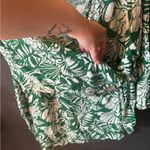 Nicole Miller Tropical Linen Green and Cream Blouse Photo 1