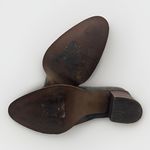 Isola  Odell Gray Suede Gray Suede‎ Ankle Boots Block Heel Gold Buckle Womens 6 Photo 6