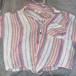 Vintage Havana Cropped button down striped blouse Photo 1