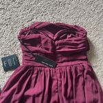 Lulus NWT  Maroon Strapless Maxi Formal Dress Photo 3
