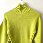 Herve Leger HERVÉ by Hervé Léger Turtleneck Dress Lime Green Size XXS Photo 4
