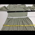 FLAMINGO URBAN, Green & Ivory striped dress, Sz L Size L Photo 6