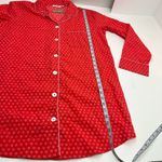Roller Rabbit  Red Pink Heart Button Front Nightgown Sleep Tunic Shirt Medium NEW Photo 7