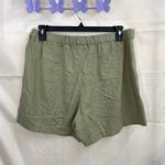 Banana Republic women's green pull on loose relaxed linen blend casual shorts L Photo 4