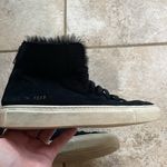 Common Projects Tournament Suede and Shearling High Top Sneakers Black Size 5 Photo 3