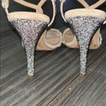 Valentino Nude Sandals with Glittering Black Straps Size 36 GUC straight legged Tan Photo 5
