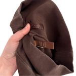 Nuuds Rib Knit Biker Shorts 6" Inseam Chocolate Brown Small Athleisure Workout Photo 2