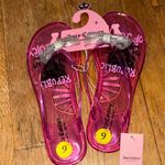 Juicy Couture Transparent Pink Sandals with Glittering Silver Bow Size 9 Jelly Photo 2