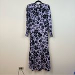 Who What Wear | Floral Black and Purple Long Sleeve Dress Size Small Maxi Photo 3
