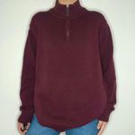 L.L.Bean vintage burgundy quarter zip knit sweater Photo 0