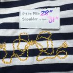 La Chine Knitwear by Galinda Wang Striped Blazer Jacket Gold Buttons Nautical 2X Blue Photo 5