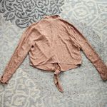 BCBGeneration Metallic Star Tie Front Blouse Dusty Pink Large Photo 9