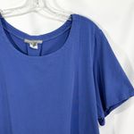 Jessica London  30W 32W Top 3X Blue Short Sleeve Tee Swing Trapeze A Line 412‎ Photo 3