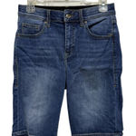 LuLaRoe Bermuda Shorts Medium Wash Denim Tummy Control Size 28 Classic Modest Photo 0