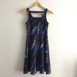 Bobeau Chervon Printed Fit & Flare Dress Back Cutout Sleeveless Womens S… Photo 2