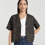 Everlane The Linen Workwear Shirt Midnight Floral XS Photo 0