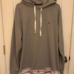 Tommy Hilfiger  Casual Gray Sleepwear Hoodie Sweatshirt with White Accents Photo 0