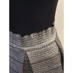 Devlin Silver Metal look Partial Rubber Pleated Skirt Small S Womens  Photo 1