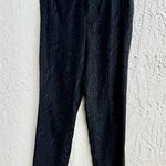 Rebecca Taylor High Waist Textured Tapered Leg Pants Black Women's Size 6 Photo 0