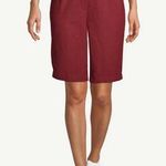 Chico's NWOT Chico’s Linen Tie-Front Shorts Deep Garnet Photo 0