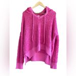 POL Women’s Popcorn Knit Hi-Low Hooded Sweater Photo 1