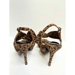 Charles David Charles‎ David Sandals Womens Size 7.5 Animal Print Brown Bow Luxe Slide Heels Photo 3