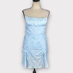 Bardot Quinn Ruched Minidress Women's Sz 6 Sky Blue Sleeveless NWT Photo 2