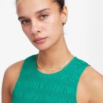 Madewell Green The Melody Bubble-Hem Smocked Midi Dress in Poplin Size XXS Photo 4