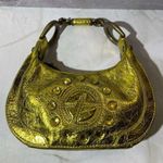Francesco Biasia Vintage Mini Handbag Gold Studded Photo 0