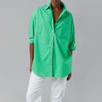 The Frankie Shop Melody Oversized Shirt, Island Green, XS/S Photo 1