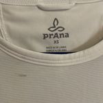 prAna Side Tie White Athleisure Gym Pullover Shirt Size XS EUC #6097 Photo 3