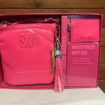 Steve Madden  Multi Piece Gift Set in hot pink, logo crossbody bag, a tassel key Photo 0