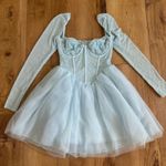 Hello Molly  Mini Dress Light Blue Photo 1