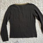 Vintage Isabella Bird Medium Merino Angora Cashmere Beaded Brown Sweater Green Photo 4