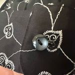 Foxcroft  black embroidered hearts blouse Photo 6