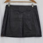 High Quality Black Leather Biker Skirt Size 12 Photo 6