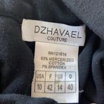 Dzhavael Couture Stretchy Mini Dress Long Sleeve Studded Beaded Unique European Black Size 10 Photo 11