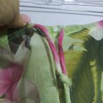 Leilani Floral Capri Cover Up Pants Semi Sheer Vacation Beach Size L/XL Green Size L Photo 2