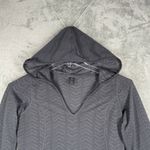 prAna ‎ Angie Hoodie Breathe Pullover V-Neck Long Sleeve Athleisure Gray Medium Photo 3