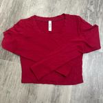 Cropped Long Sleeve TShirt Red Size Small Photo 0