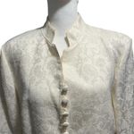 Adrianna Papell  Cream Brocade Stand up collar Jacket size 14 Photo 1