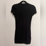 Streetwear Society  Mock Neck Black Ribbed Peek-a-boo Mini Dress Women’s Sz M EUC Photo 2